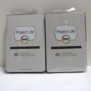 2 Packs Becky Higgins Project Life Midnight Edition 4 x 6 Textured Cards